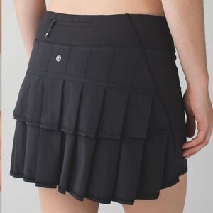 Lululemon Run: Pace Setter Skirt *Tall Black Sz 8 Tall Tennis Golf Athletic